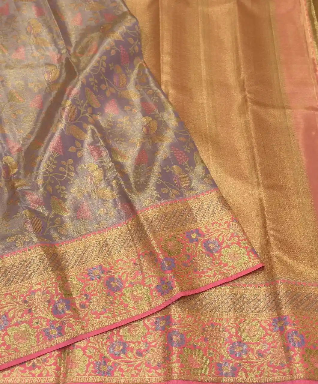 Meenakari Banarasi Pure Kanchipuram Handloom Silk Saree